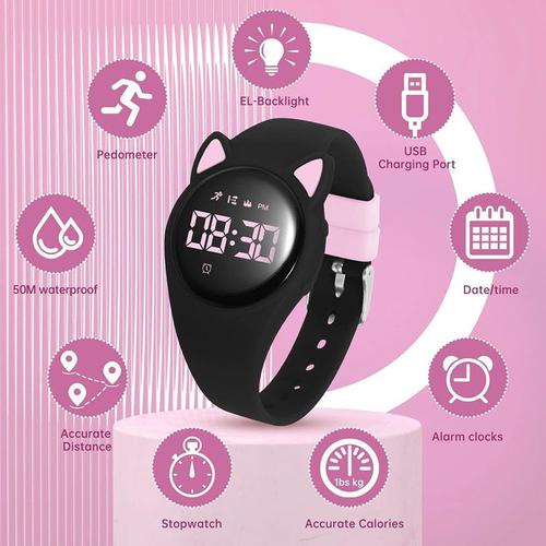 Montre digitale femme online waterproof